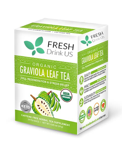 Graviola Leaf Soursop Tea - Organic Dried Leaves - Cell Support & Regeneration, Calm Relaxation - Caffeine Free -24/1g/Box